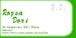 rozsa dori business card