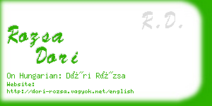 rozsa dori business card